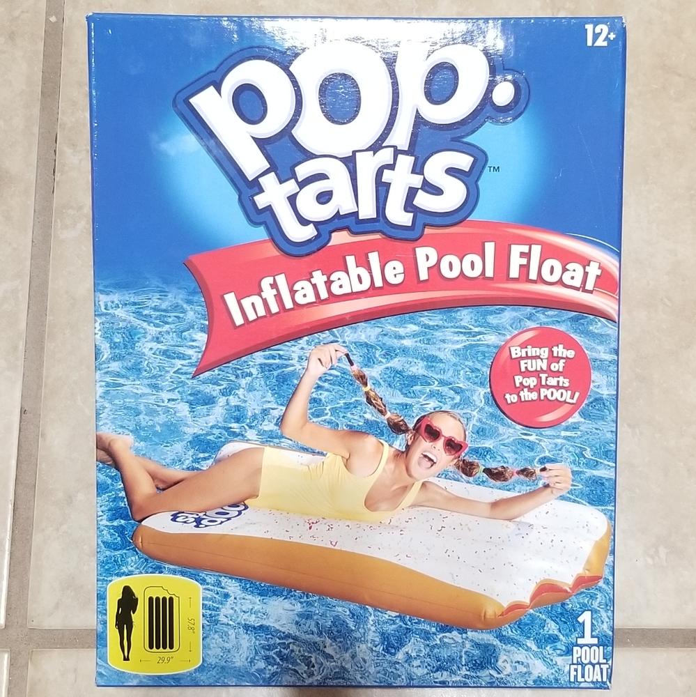Pop Tarts White 29.9 x 57.8 Inch Inflatable Pool Float